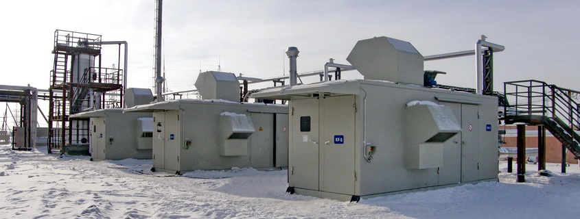 Compressor station at the BPS-2 site of Konitlor field